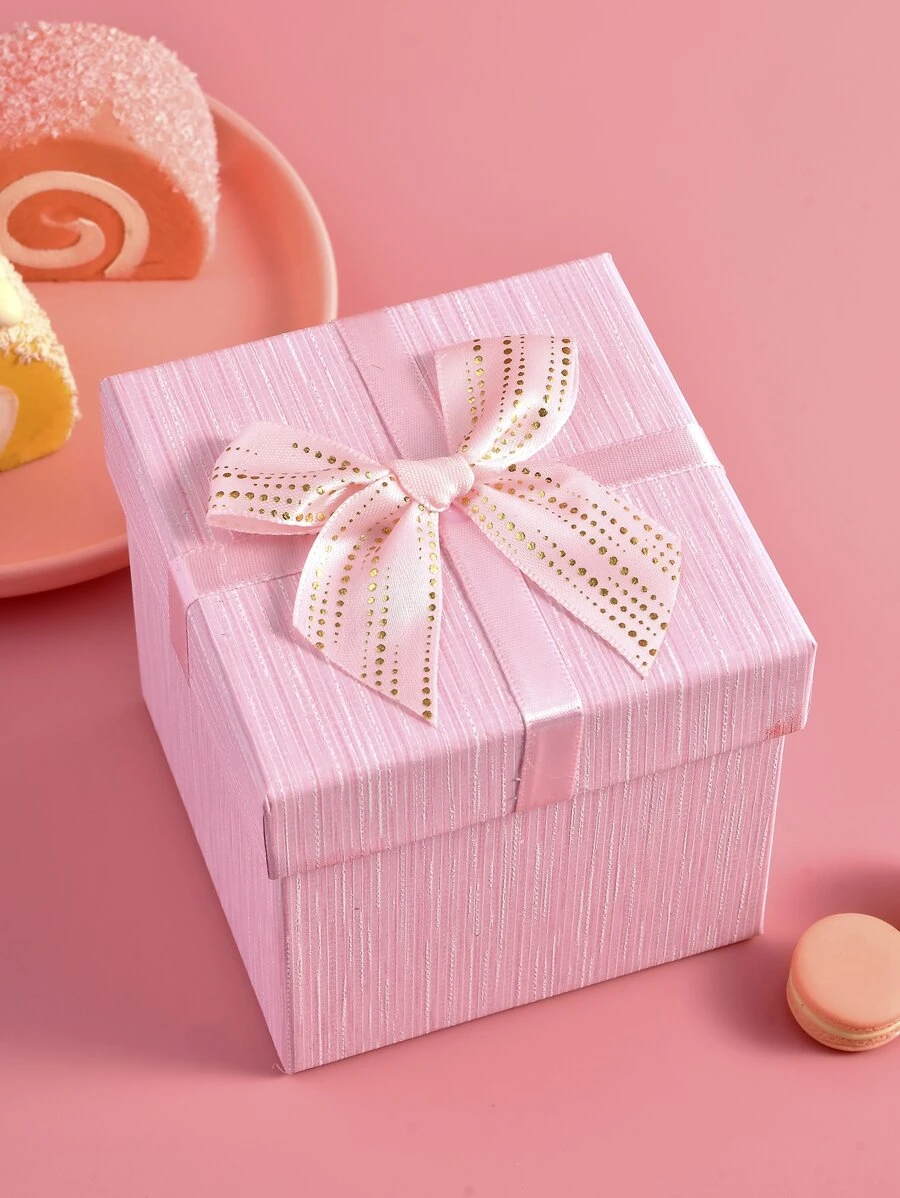 1個蝴蝶結設計首飾盒,可用於項鍊,手鐲,手表,禮品,派對用品收納