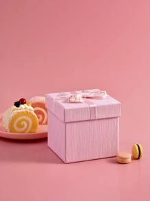 1個蝴蝶結設計首飾盒,可用於項鍊,手鐲,手表,禮品,派對用品收納