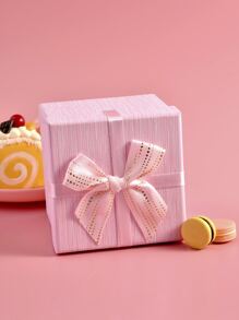 1個蝴蝶結設計首飾盒,可用於項鍊,手鐲,手表,禮品,派對用品收納