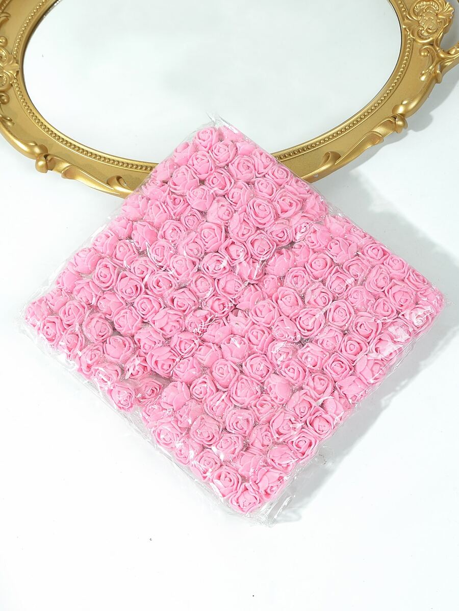 12束塑料人造花花束裝飾用浪漫人造花束 - 粉色 - 查看 1