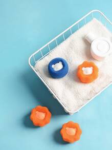 3 Cái/bộ Bóng Giặt PP, Màu Sắc Ngẫu Nhiên Dễ Thương Trang Trí Hình Gấu Trúc Có Thể Tái Sử Dụng Giặt Sấy Bóng Cho Hộ Gia Đình - Màu xanh lam - Xem 5