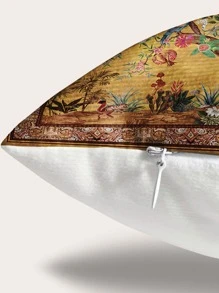 1入組無填充物花卉圖案靠墊套家用滌綸抱枕套 - 彩色 - 查看 2