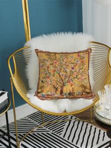 1入組無填充物花卉圖案靠墊套家用滌綸抱枕套 - 彩色 - 查看 6