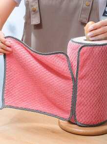 5入組撞色滾邊清潔抹布 - 彩色 - 查看 1