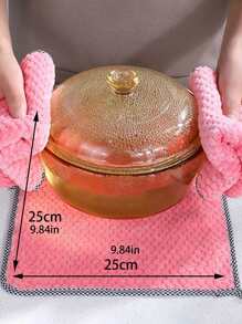 5入組撞色滾邊清潔抹布 - 彩色 - 查看 2