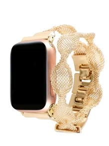 1入組鏤空錶帶適用於Apple Watch - 金色 - 查看 1