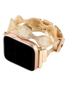 1入組鏤空錶帶適用於Apple Watch - 金色 - 查看 4