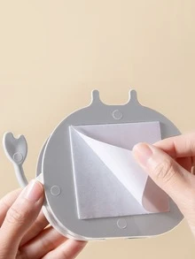 1pc Plastic Wall Mounted Phone Charger Stand - White - View 2