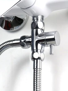 1pc Stainless Steel Faucet Adapter, Simple Silver Copper Faucet Trap For Household - Silver - View 1