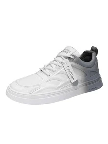 Men Ombre Lace-up Front Skate Shoes - Grey - View 1