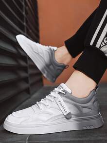 Men Ombre Lace-up Front Skate Shoes - Grey - View 5