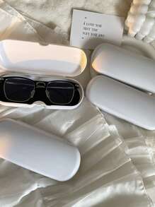 1 hộp đựng kính màu trơn Unisex màu ngẫu nhiên, dùng để đựng kính, phụ kiện kính cho phụ nữ - Nhiều màu - Xem 4