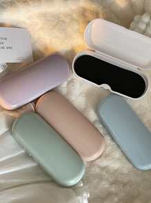 1 hộp đựng kính màu trơn Unisex màu ngẫu nhiên, dùng để đựng kính, phụ kiện kính cho phụ nữ - Nhiều màu - Xem 5