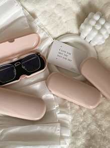 1 hộp đựng kính màu trơn Unisex màu ngẫu nhiên, dùng để đựng kính, phụ kiện kính cho phụ nữ - Nhiều màu - Xem 6
