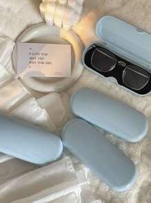 1 hộp đựng kính màu trơn Unisex màu ngẫu nhiên, dùng để đựng kính, phụ kiện kính cho phụ nữ - Nhiều màu - Xem 10