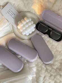 1 hộp đựng kính màu trơn Unisex màu ngẫu nhiên, dùng để đựng kính, phụ kiện kính cho phụ nữ - Nhiều màu - Xem 11