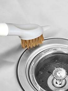 1 pieza cepillo de limpieza de estufa multifunción, cepillo de limpieza de polvo blanco simple para cocina - Blanco - Ver 7