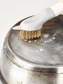 1 pieza cepillo de limpieza de estufa multifunción, cepillo de limpieza de polvo blanco simple para cocina - Blanco - Ver 10