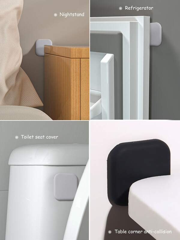 4pcs/set Silicone Door Stop, Minimalist Door Stop Holder For Home