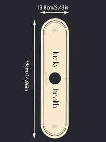 1pc Letter Graphic Absorbent Faucet Mat, Modern Letter & Leaf Print Faucet Drain Mat For Household - White - View 3