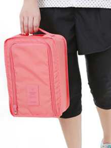 1入組粉色鞋收納現代滌綸旅行鞋包適合旅行 - 粉色 - 查看 1