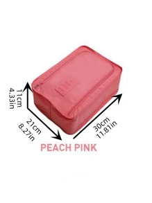 1入組粉色鞋收納現代滌綸旅行鞋包適合旅行 - 粉色 - 查看 2