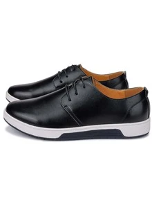 Men's Lace-up Front Dress Shoes - Black - View 2