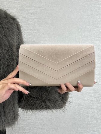 Luxury Dinner Bag, Evening Bag Glamorous, Elegant, Exquisite, Quiet Luxury Chevron Pattern Envelope Bag Flannelette Elegant For Daily Life Square Bag For Lady, Woman, For Party Girl, Bride Perfect for Party, Wedding, Prom, Dinner/Banquet, Dinner/Banquet, Best Gift For Women Mom Teacher Friend Bridesmaid
