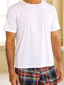 Hombres Conjunto de pijama con estampado de cuadros - Multicolor - Ver 2