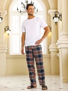 Hombres Conjunto de pijama con estampado de cuadros - Multicolor - Ver 6
