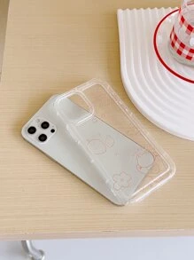 Anti-fall Cartoon Bear Pattern Clear Phone Case - Clear - View 2