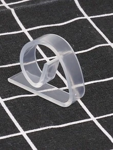 4pcs Clear Table Cloth Fixer, Simple Plastic Clear Table Cover Holder For Household - Clear - View 4