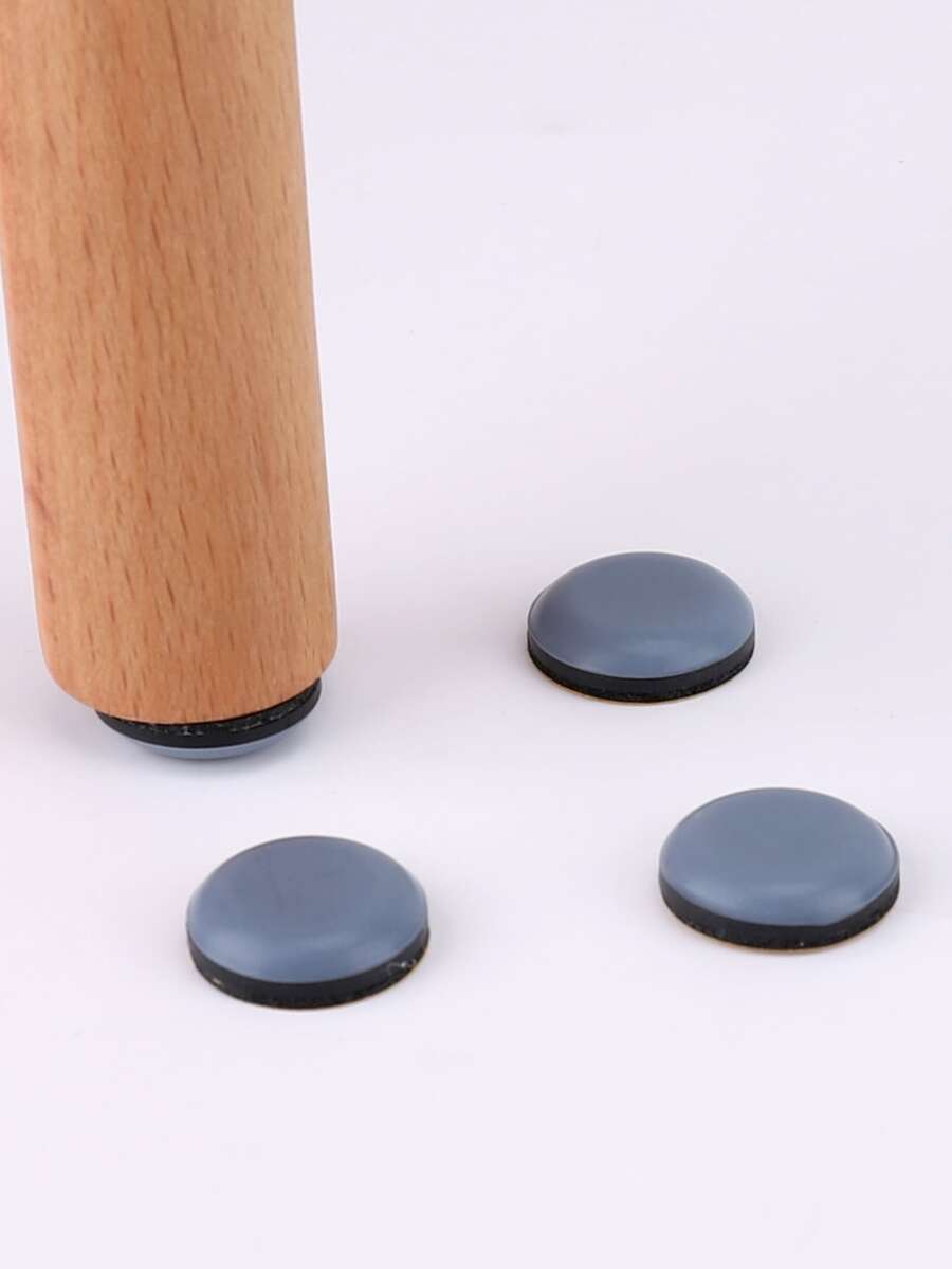 4pcs Round Table Leg Cover, Modern Plastic Anti-slip Table Foot Cover For Home - Grey - View 1