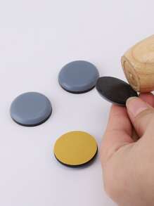 4pcs Round Table Leg Cover, Modern Plastic Anti-slip Table Foot Cover For Home - Grey - View 4