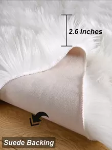 Tapis en fausse fourrure lavable, tapis moelleux pour salon, coureur de tapis, tapis shaggy pour chambre d\"enfants et salon, tapis moelleux en peluche pour la décoration de chambre à coucher, tapis en fourrure de mouton pour chambre à coucher esthétique