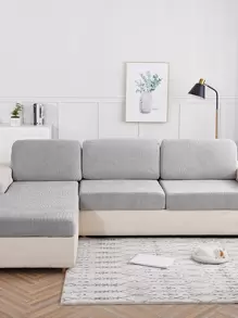 1 Chiếc Lá Dạ Nỉ Bọc Sofa, Hiện Đại Polyester Co Giãn Bọc Sofa Cho Gia Đình - Màu Xám nhạt - Xem 2