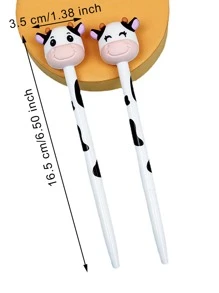 2入組奶牛裝飾中性筆 - 黑色 - 查看 5