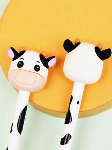 2入組奶牛裝飾中性筆 - 黑色 - 查看 6