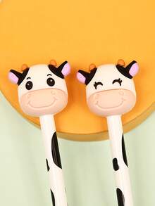 2入組奶牛裝飾中性筆 - 黑色 - 查看 7