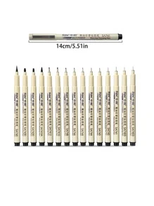 sipa 毡尖笔，单支笔或套装，适合日常学习 - 黑色 - 查看 7