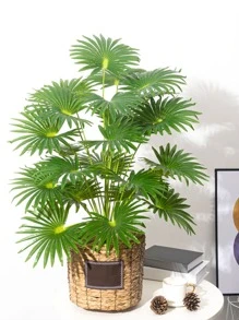 1株绿色仿真植物，家居装饰用假植物 - 綠色 - 查看 2