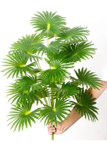 1株绿色仿真植物，家居装饰用假植物 - 綠色 - 查看 4