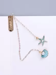 1pc Starfish & Shell Decor Bookmark Back To School - Multicolor - View 1