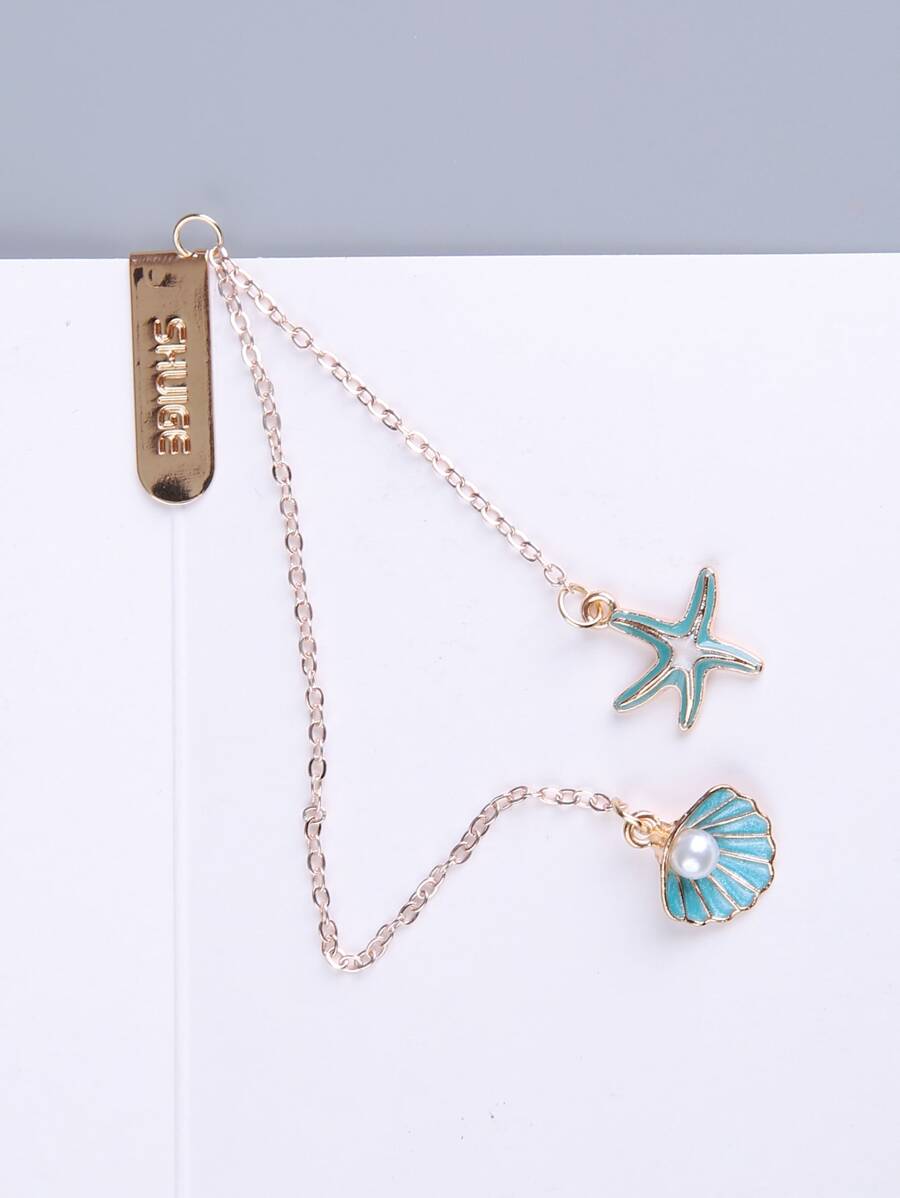 1pc Starfish & Shell Decor Bookmark Back To School - Multicolor - View 1