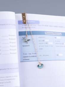 1pc Starfish & Shell Decor Bookmark Back To School - Multicolor - View 2