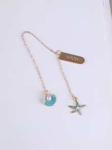 1pc Starfish & Shell Decor Bookmark Back To School - Multicolor - View 3