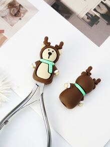 Nail Clipper Cover 1pc Cartoon Bear For Nail Cuticle Scissors Dead Skin Scissor Tweezers Manicure - Multicolor - View 1