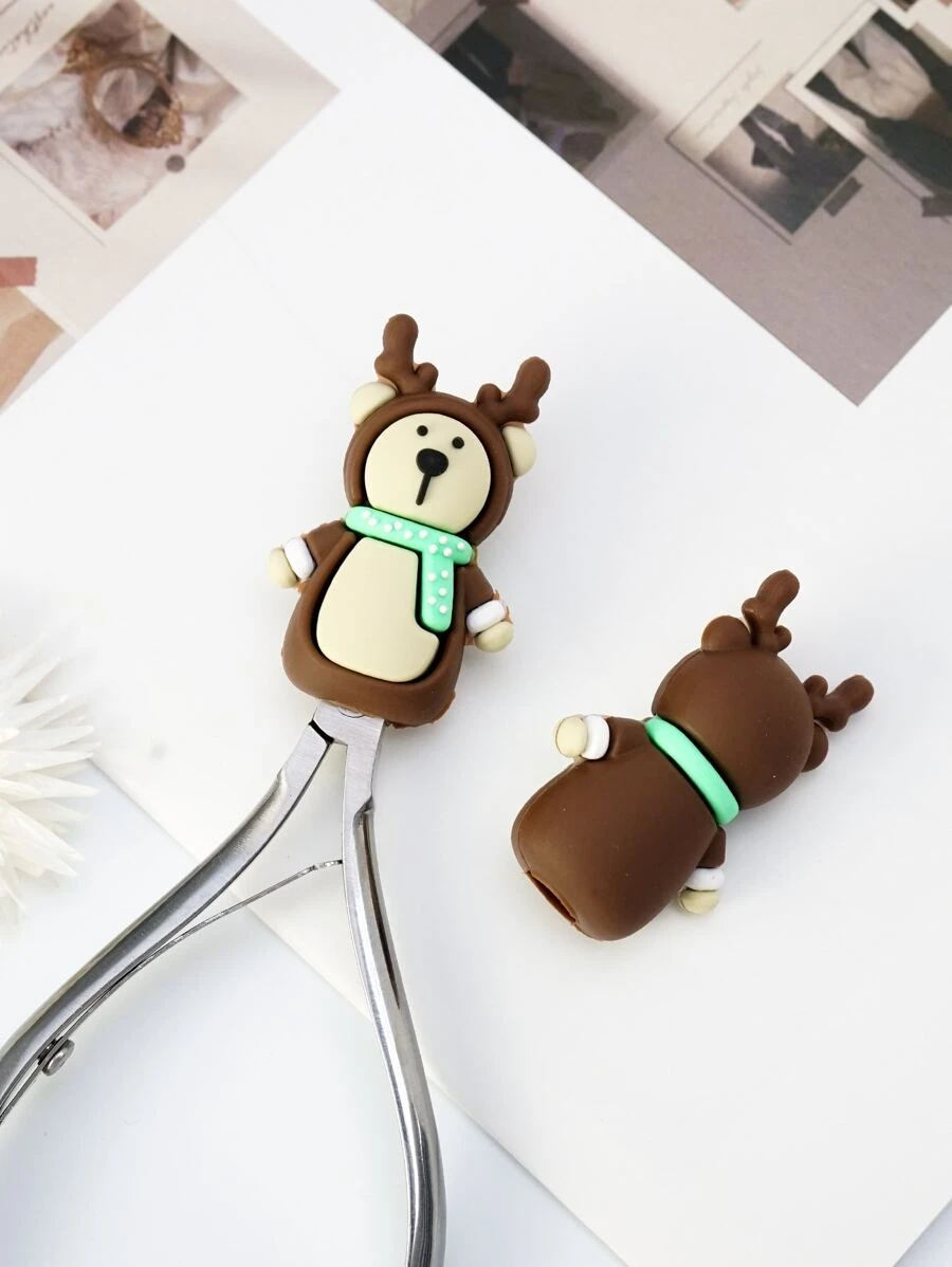 Nail Clipper Cover 1pc Cartoon Bear For Nail Cuticle Scissors Dead Skin Scissor Tweezers Manicure - Multicolor - View 1