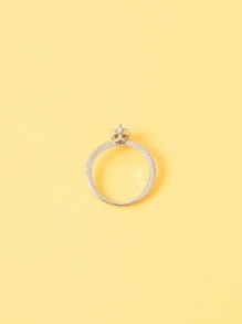 Nhẫn Trang Trí Đá Cubic Zirconia - Bạc - Xem 4