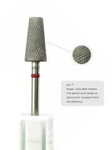 hytoos 1 Máy Tính F Nhám Kim Cương Chéo Răng Móng Thon Gọn Khoan 3/32 "Biểu Bì Sạch Burr Làm Móng Bit Phụ Kiện Máy Nhà Cung Cấp - Nhiều màu - Xem 3